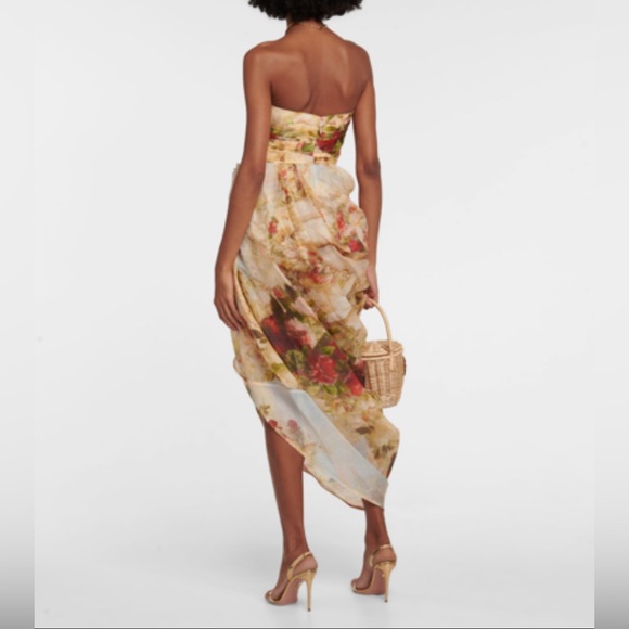 ZIMMERMANN Luminosity Strapless Midi Dress Zimmermann Size 2 - Picture 10 of 17